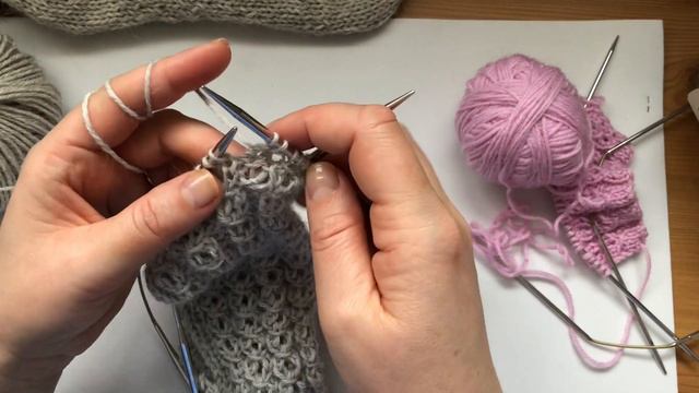 How to knit Eyelet Cables and Addi Fexible DPNs | TeoMakes смотреть онлайн