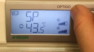 Regin Optigo temperaturos nustatymas