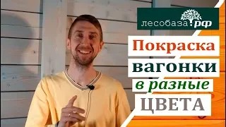 Покраска вагонки в разные цвет