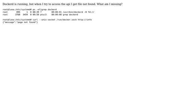 Docker api returns page not found смотреть онлайн