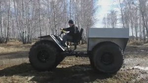 Вездеход на пневматиках  Испытываю на прочность.