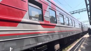 Отправление пассажирского поезда сообщением Екатеринбург-Имеретинский курорт от станции Лихая.