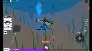 Matando o boss tubarão/novo jogo de animal simulator underwater/roblox