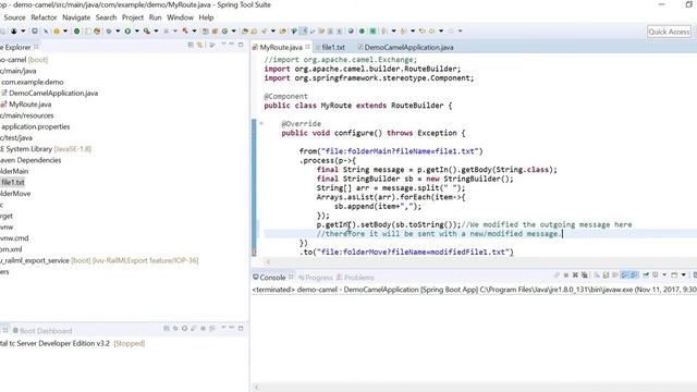 Processor Apache Camel with Spring Boot смотреть онлайн
