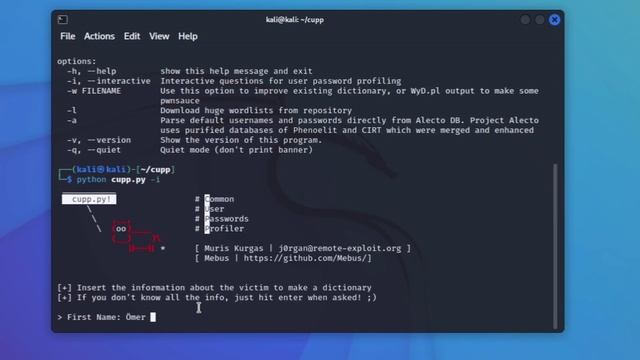 Kişiye Özel Wordlist Oluşturma | Kali Linux/Termux | 2022 смотреть онлайн