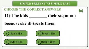 Grammar Quiz 8 | Simple Past Or Simple Present Tenses | Could you score ✅ 20/20?