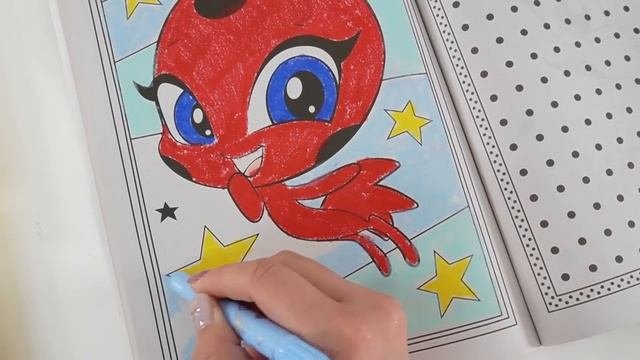 Coloring Miraculous Ladybug Kwamis Tikki & Plagg Coloring Page
