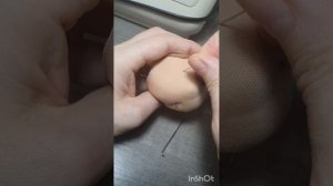 Формирование лица текстильной куклы.