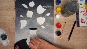"Букет". Хроматические и ахроматические цвета. Рисуем с 7-8 лет