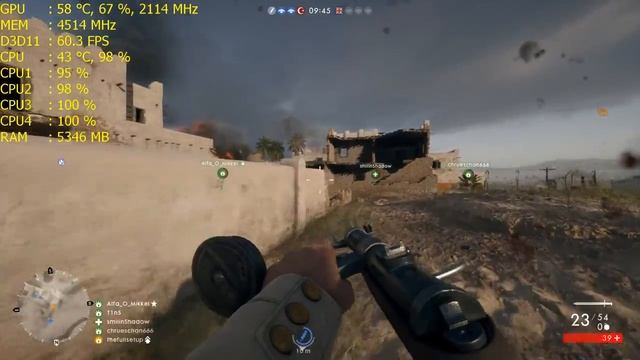 i5-2500 + GTX 1060 6gb Battlefield 1 Multiplayer Gameplay Ultra 1080p смотреть онлайн