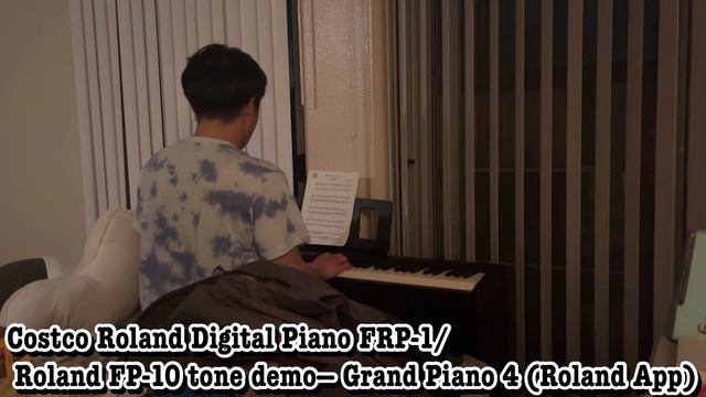Costco Roland Digital Piano FRP-1/ Roland FP-10 tone demo— Grand Piano 4 (Roland App) смотреть онлайн