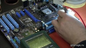 Материнская плата Asus P7P55 LX. Горит DRAM LED