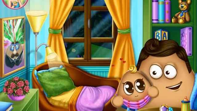 Ребенок Поу. ИГРА.  Baby Pou Для детей смотреть онлайн