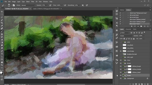 포토샵으로 유화 그리기 9 / Oil painting in photoshop 9 смотреть онлайн