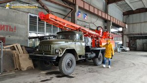 Обзор буровой установки для геологоразведки УРБ 2А2 на шасси ЗИЛ 131. Видео от ЗБТ