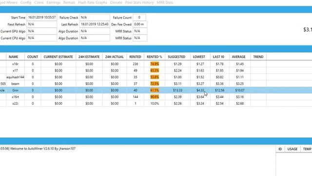 Mining Rig Rentals находим самый выгодный алгоритм с помощью AutoMiner смотреть онлайн