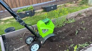 Электрокультиватор Cultivatot Greenworks 40 volt lithium из Леруа Мерлен