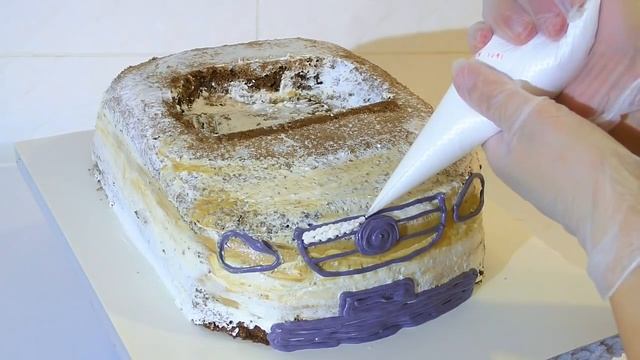 3д торт МАШИНА с КУКЛОЙ Торт без мастики УКРАШЕНИЕ ТОРТОВ /// Olya Tortik Домашний кондитер смотреть онлайн