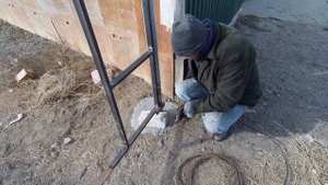 Ворота с калиткой внутри из профильной трубы своими руками.