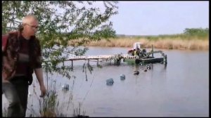 Мини земснаряд "Юнга" откачка ила, углубление дна водоёма