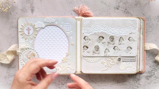 Фотоальбом на крестины в технике скрапбукинг. смотреть онлайн