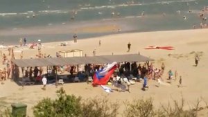 Ейск падение парашютиста на день города на набережной 18.08.2018