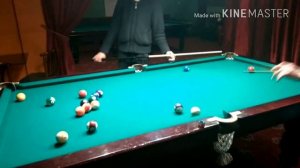 Влог#1. Моя первая игра в бильярд,  американский пул.