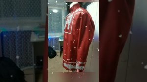 ткань для костюма Деда мороза. Своими руками