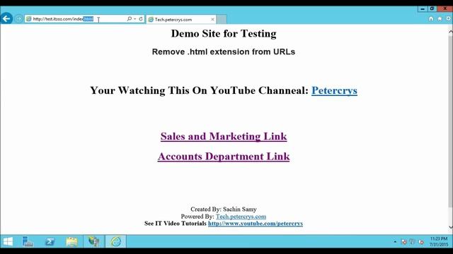 Remove .html extension from URLs using url rewrite in IIS 8 for html website смотреть онлайн