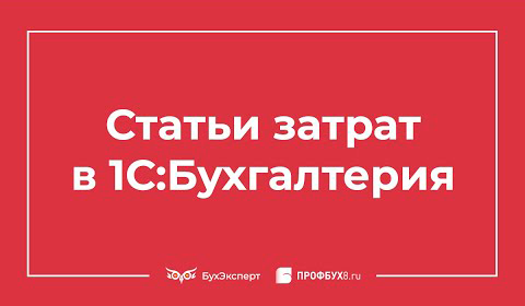 Статьи затрат в 1С 8.3: примеры