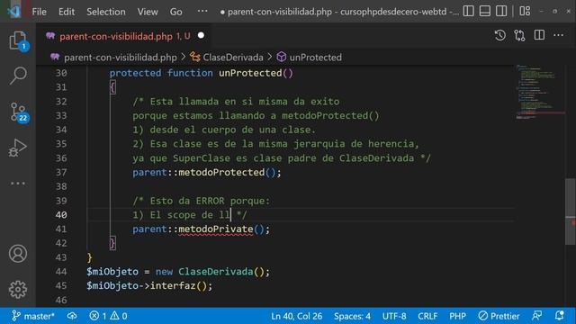MODIFICADORES DE ACCESO en PHP | parent:: en PHP | parent keyword en PHP - private en PHP (parte 2) смотреть онлайн