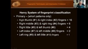 Fingerprint Classification Part 2: The Henry Classification System