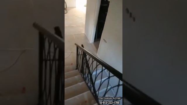 Перила и верхнее ограждение на Бетонную Лестницу, Ступени из Мрамора, Ручная работа, Полимерное пок смотреть онлайн