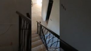 Перила и верхнее ограждение на Бетонную Лестницу, Ступени из Мрамора, Ручная работа, Полимерное пок