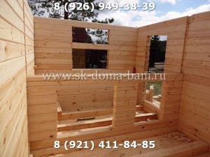 дом из бруса под усадку 4х4 проекты и цены Московская область