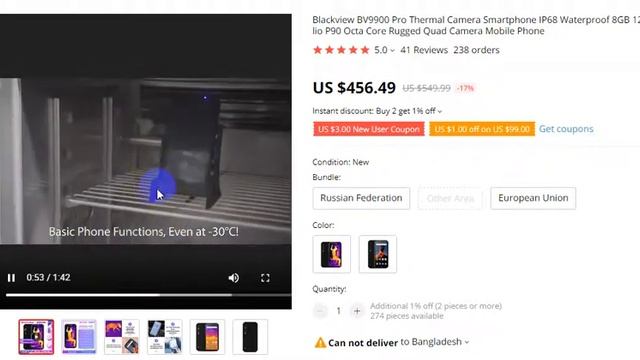 Blackview BV9900 Pro Thermal Camera Smartphone IP68 Waterproof | 17% OFF | WOW Tech Review смотреть онлайн