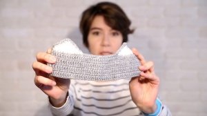 Вязаная повязка с ушками кошечка - прикольная повязка на голову с ушками