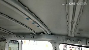 Установка потолочного монитора в Toyota Voxy hybrid 2014