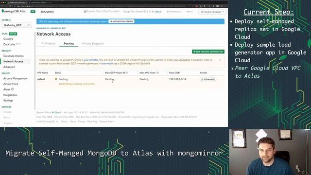 Migrate Self-Managed MongoDB to Atlas with mongomirror and VPC Peering on Google Cloud