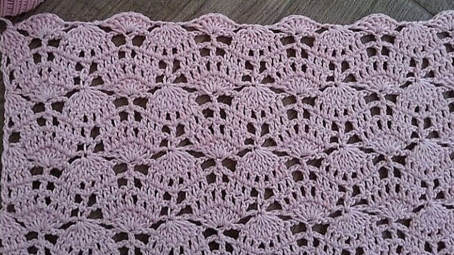 Узор Волна крючком. Вязание по схеме. Pattern crochet Waves Урок 29