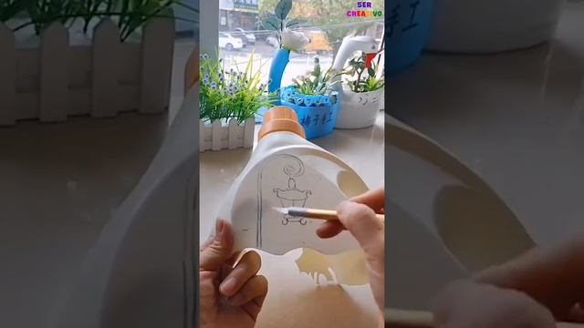 ДЕКУПАЖ ИЗ МУСОРА.Decoupage from a bottle смотреть онлайн