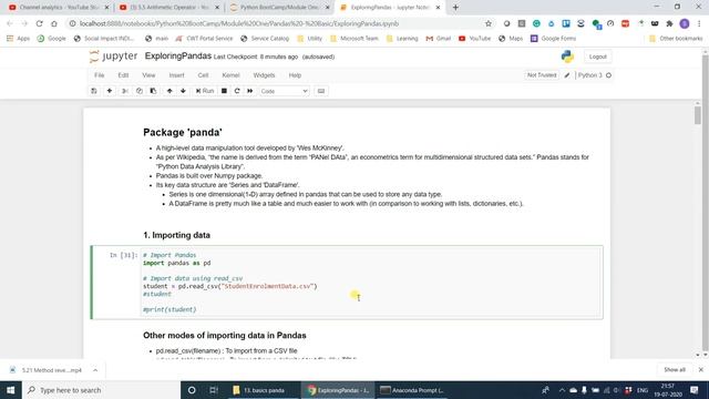 13.1 Importing Data using Pandas
