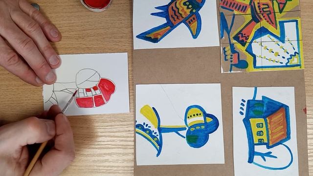 Прикладная композиция 12. Дерево в технике витраж. смотреть онлайн