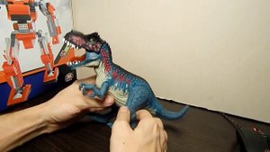 Тираннозавр Рекс.  Фигурка - T. Rex видео обзор игрушки динозавра