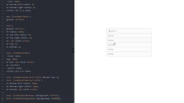 Живой поиск на JavaScript с красивым дизайном и функционалом | live search JS | JavaScript Tutorial