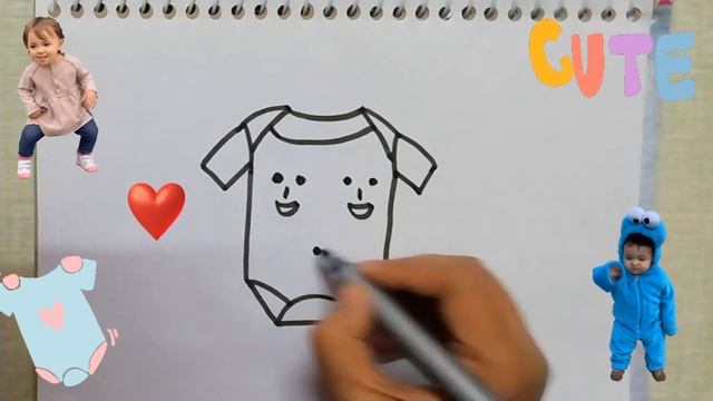 How to Draw Baby Clothes ??for kids | Infant Clothes| kids hub смотреть онлайн