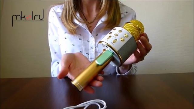 Bluetooth микрофон-караоке со встроенными динамиками Wireless Microphone WS-858