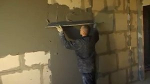 Моя техника нанесения раствора на стенку