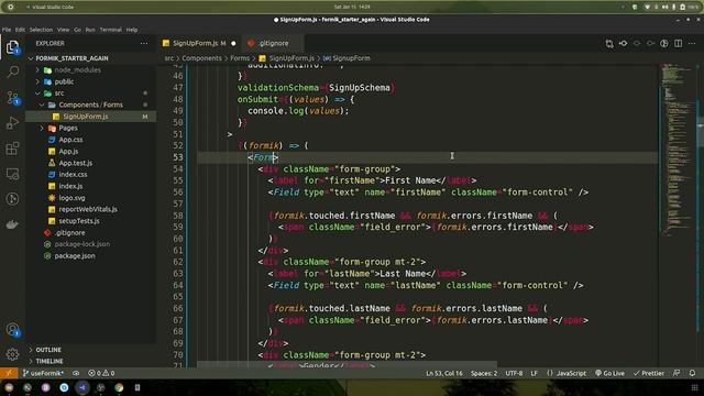 React Formik Tutorial Part-7 | Formik Form Tag Explained | React Formik Form Full Course in Hindi