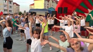 Патриотический флешмоб «Молодая Беларусь!» в г. Добруш (3 июля, 2022 г.)